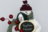 Together Forever Snow Couple, Snowman Decoration, Holiday Snowman Couple