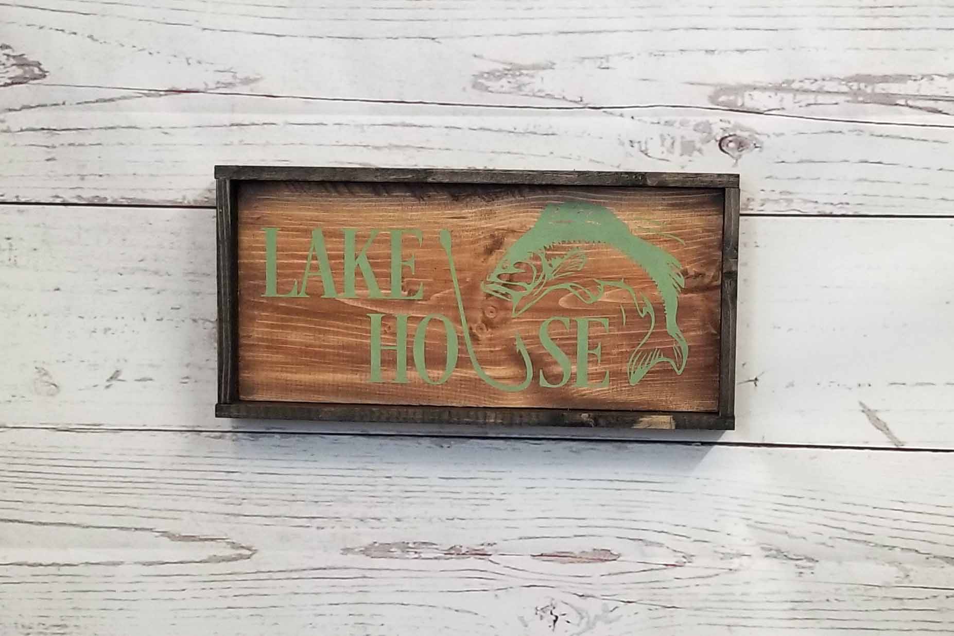 A rustic little sign for the lake house this summer.