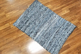 Twined Denim Rag Rug