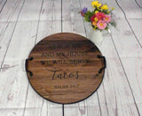 We Will Serve Tacos Wood Serving Tray