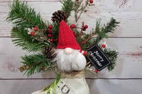 Gnome Figure Skate Christmas Table Centerpiece