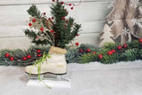 Gnome Figure Skate Christmas Table Centerpiece