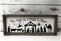 For Unto Us A Child Is Born Traditional Christmas Decor