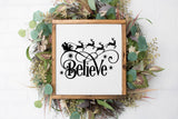 Believe Christmas Sign