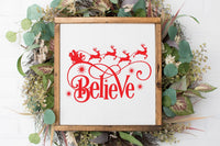 Believe Christmas Sign