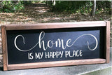 Home is My Happy Place Wood Sign