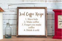 Iced Coffee Recipe Kitchen Decor