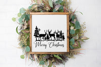 Merry Christmas in the Woods Farmhouse Sign