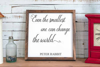 peter rabbit quote nursery sign