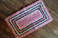 Geometric locker hook rug