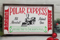 Polar Express Christmas Decorating Sign