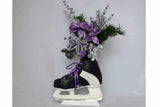 recycled hockey skate floral table centerpiece wall hanging