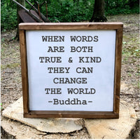 Buddha Quote Wood Sign