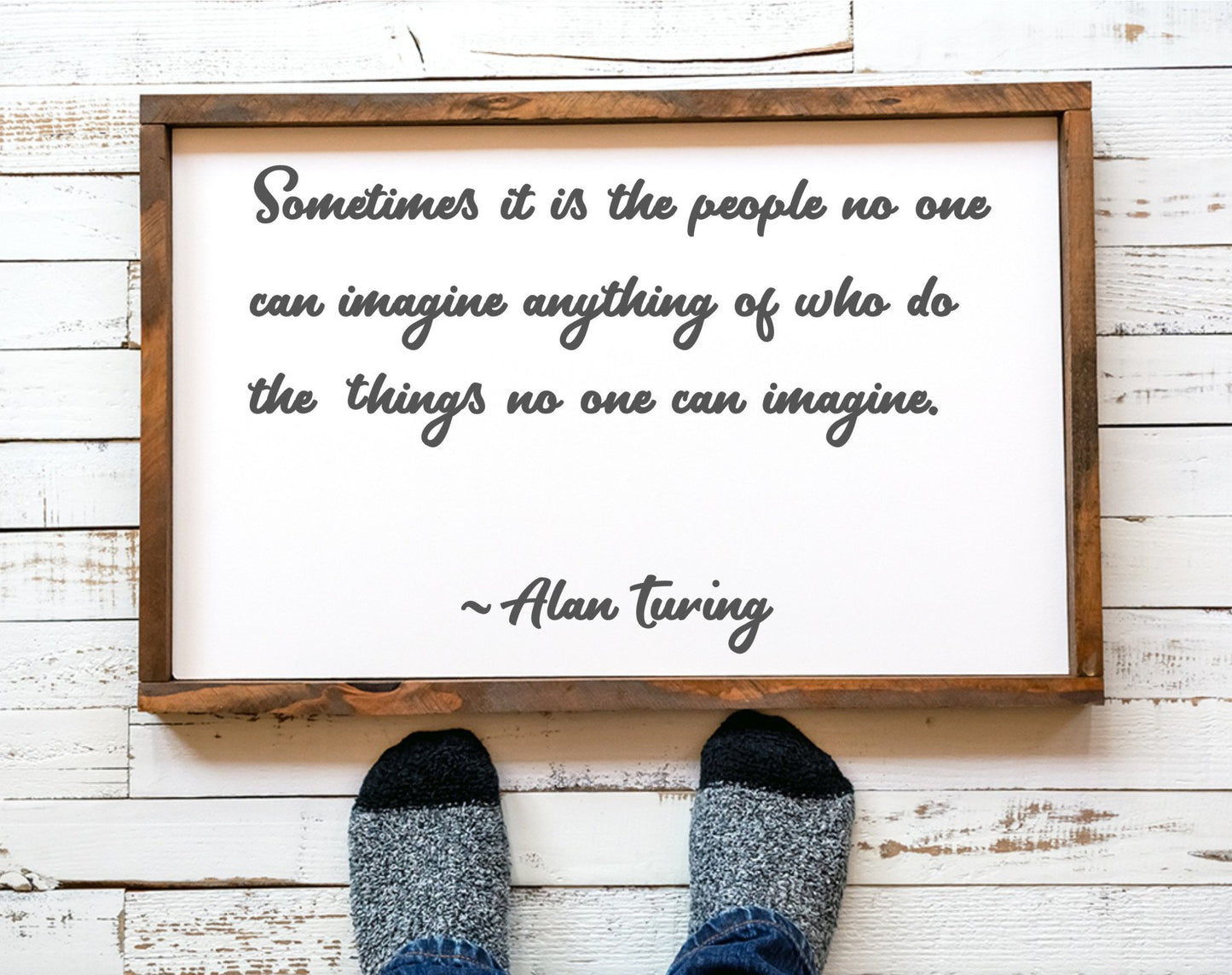 Imagine - Alan Turing Quote,  Wall Decor