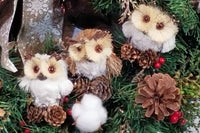 Woodland Owl Wreath, Christmas Door Decor