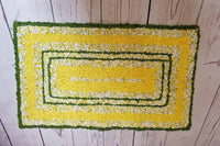 Sunshine Yellow and Green Locker Hook Welcome Mat