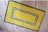 Sunshine Yellow and Green Locker Hook Welcome Mat