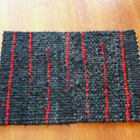 Black and Red Denim Twined Rag Rug