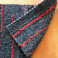 Black and Red Denim Twined Rag Rug