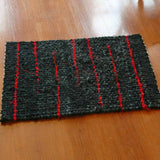 Black and Red Denim Twined Rag Rug